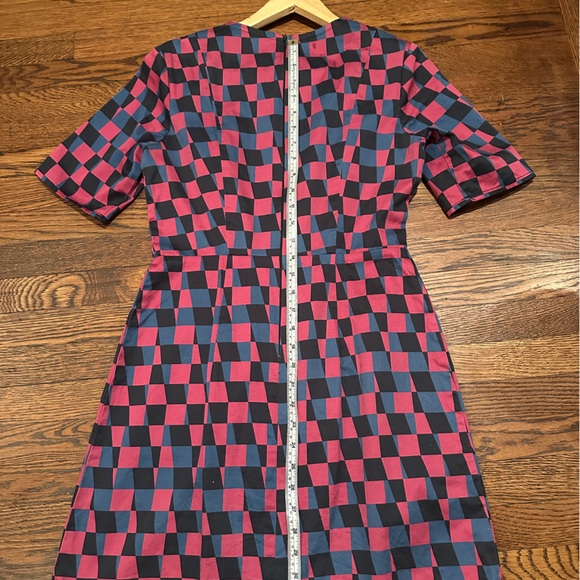 Dusen Dusen graphic black,blue, and red checkered dress - Picture 2 of 4
